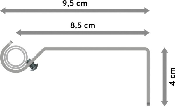 Ausziehbare Gardinenstange Metall / Kunststoff 16/13 mm Ø HERA - Livo Schwarz / Silbergrau