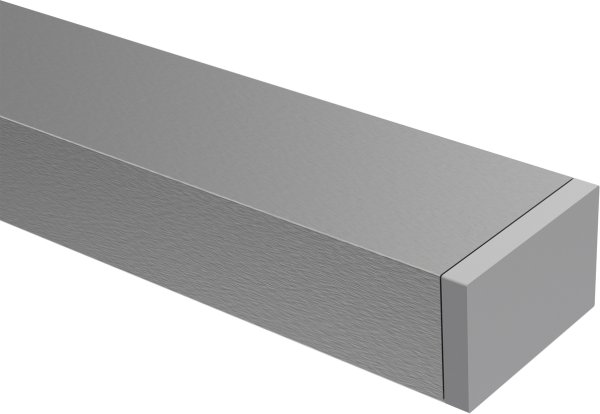 Endkappen für Gardinenschienen PRIMAX 1-läufig Silbergrau (2 Stück)