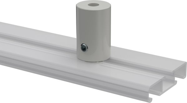 Deckenträger Sonius 2,5 cm Weiß für Gardinenschienen SLIMLINE (2 Stück)