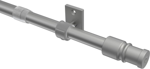 Caféhausstange Metall / Kunststoff 12/10 mm Ø Sora Silbergrau ausziehbar