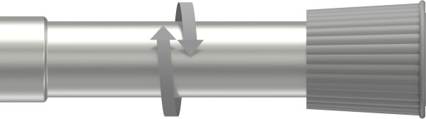 Spannstange Metall / Kunststoff 26/23 mm Ø Serrofix Silbergrau ausdrehbar