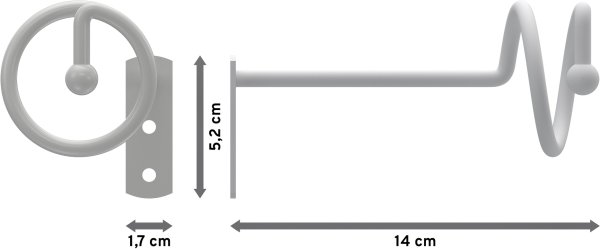Drapierhaken 14 cm Weiß (1 Paar)