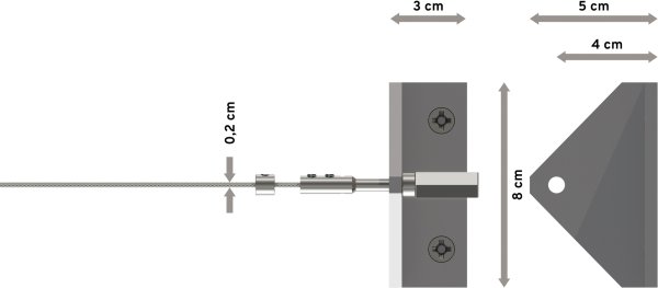 Seilspanngarnitur Modo verchromt