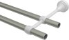 Gardinenstange Metall 16 mm Ø 2-läufig PRIMUS - Lorenzo Chrom matt / Messing Antik (ohne Ringe) 100 cm