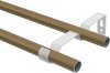 Gardinenstange Metall 16 mm Ø 2-läufig OLYMP - Alessia Gold matt / Messing Antik (ohne Ringe) 100 cm