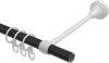 Gardinenstange Metall 16 mm Ø PRIMUS - Allegra Schwarz 100 cm