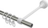 Gardinenstange Metall 16 mm Ø PRIMUS - Lucan Edelstahl-Optik / Chrom matt 100 cm