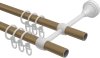 Gardinenstange Metall 16 mm Ø 2-läufig PRIMUS - Lorenzo Gold matt / Messing Antik 100 cm