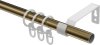 Gardinenstange Metall 16 mm Ø OLYMP - Lorenzo Messing Antik / Chrom matt 100 cm