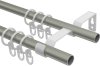 Gardinenstange Metall 16 mm Ø 2-läufig OLYMP - Allegra Chrom matt 100 cm