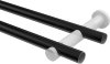 Gardinenstange Metall 20 mm Ø 2-läufig PLATON - Zoena Schwarz / Edelstahl-Optik (ohne Ringe) 100 cm
