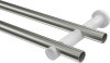 Gardinenstange Edelstahl-Optik 20 mm Ø 2-läufig PLATON - Zoena (ohne Ringe) 100 cm