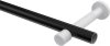 Gardinenstange Metall 20 mm Ø PRESTIGE - Santo Schwarz / Weiß (ohne Ringe) 100 cm