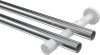 Gardinenstange Metall 20 mm Ø 2-läufig PRESTIGE - Tanara Chrom / Schwarz (ohne Ringe) 100 cm