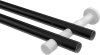 Gardinenstange Metall 20 mm Ø 2-läufig PRESTIGE - Tanara Schwarz (ohne Ringe) 100 cm
