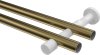 Gardinenstange Metall 20 mm Ø 2-läufig PRESTIGE - Tanara Messing Antik / Edelstahl-Optik (ohne Ringe) 100 cm