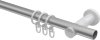 Gardinenstange Metall 20 mm Ø PLATON - Estana Silbergrau / Weiß 100 cm
