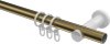 Gardinenstange Metall 20 mm Ø PLATON - Sitra Messing Antik / Edelstahl-Optik 100 cm