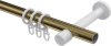 Gardinenstange Metall 20 mm Ø PRESTIGE - Santo Messing Antik / Edelstahl-Optik 100 cm