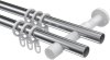 Gardinenstange Metall 20 mm Ø 2-läufig PRESTIGE - Savio Chrom / Weiß 100 cm