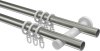 Gardinenstange Edelstahl 20 mm Ø 2-läufig PERFECTA - Santo 100 cm