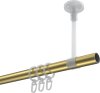 Gardinenstange Messing-Optik / Edelstahl-Optik 20 mm Ø SONETTE - Estana 100 cm
