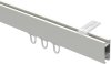 Innenlauf Gardinenstange Deckenmontage Aluminium / Metall eckig 14x35 mm SMARTLINE (Universal) - Lox Weiß 280 cm (2 x 140 cm)