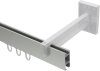 Innenlauf Gardinenstange Aluminium / Metall eckig 14x35 mm SMARTLINE - Lox Edelstahl-Optik / Chrom (WA lang) 100 cm
