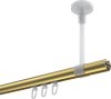 Innenlauf Gardinenstange Messing-Optik 20 mm Ø SONETTE - Santo 100 cm