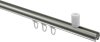 Innenlauf Gardinenstange Aluminium / Metall 20 mm Ø SONIUS - Sitra Edelstahl-Optik / Chrom 100 cm