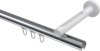 Innenlauf Gardinenstange Aluminium / Metall 20 mm Ø SITENO - Luino Chrom / Messing-Optik 100 cm