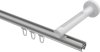 Innenlauf Gardinenstange Aluminium / Metall 20 mm Ø SITENO - Santo Silbergrau / Chrom 100 cm