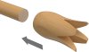 Endstücke Flower (Blume) Buche lackiert für Gardinenstangen 16 mm Ø (2 Stück) 