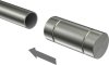 Endstücke Jolly (Rillenzylinder) Edelstahl für Gardinenstangen 16 mm Ø (2 Stück) 
