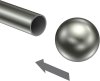 Endstücke Puros (Kugel) Edelstahl für Gardinenstangen 16 mm Ø (2 Stück) 