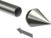 Endstücke Castello (Doppelkegel) Edelstahl für Gardinenstangen 16 mm Ø (2 Stück) 