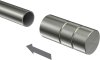 Endstücke Caras (Rillenzylinder) Edelstahl-Optik für Gardinenstangen 16 mm Ø (2 Stück) 