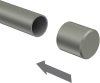 Endstücke Lucan (Kappe) Chrom matt für Gardinenstangen 16 mm Ø (2 Stück) 