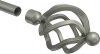 Endstücke Paolo (Schmiedekugel) Chrom matt für Gardinenstangen 16 mm Ø (2 Stück) 