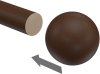 Endstücke Luina (Kugel) Nussbaum lackiert für Gardinenstangen 20 mm Ø (2 Stück) 