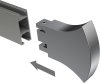 Endstücke Conex (Rundung) Chrom für Innenlaufstangen 14x35 mm (2 Stück) 