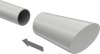 Endstücke Bento (Konus / Schräge) Weiß für Gardinenstangen 20 mm Ø (2 Stück) 