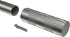 Endstücke Mavell (Zylinder) Edelstahl-Optik / Satin-Silber für Gardinenstangen 20 mm Ø (2 Stück) 