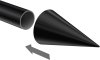 Endstücke Savio (Kegel) Schwarz für Gardinenstangen 20 mm Ø (2 Stück) 