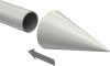 Endstücke Savio (Kegel) Weiß für Gardinenstangen 20 mm Ø (2 Stück) 