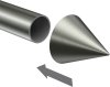 Endstücke Savio (Kegel) Edelstahl für Gardinenstangen 20 mm Ø (2 Stück) 