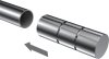 Endstücke Elanto (Rillenzylinder) Chrom für Gardinenstangen 20 mm Ø (2 Stück) 