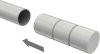 Endstücke Elanto (Rillenzylinder) Weiß für Gardinenstangen 20 mm Ø (2 Stück) 