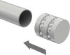 Endstücke Estana (Kappe Glitzer) Weiß für Gardinenstangen 20 mm Ø (2 Stück) 