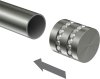 Endstücke Estana (Kappe Glitzer) Edelstahl-Optik für Gardinenstangen 20 mm Ø (2 Stück) 